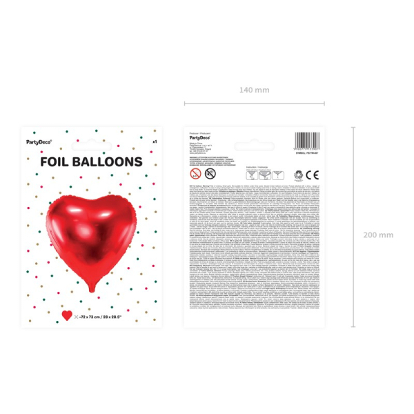 ballon geant coeur rouge pack