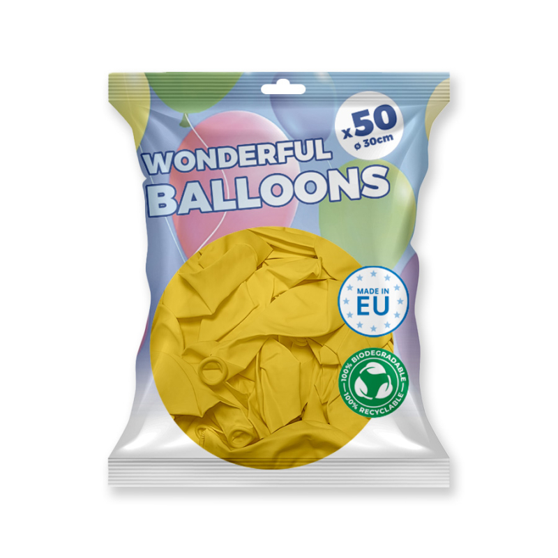 50 ballons fluo 30 cm