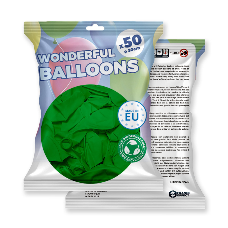 Ballons de baudruche 100% biodégradable et personnalisés