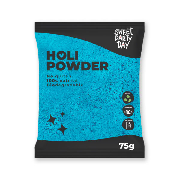 poudre holi bleu