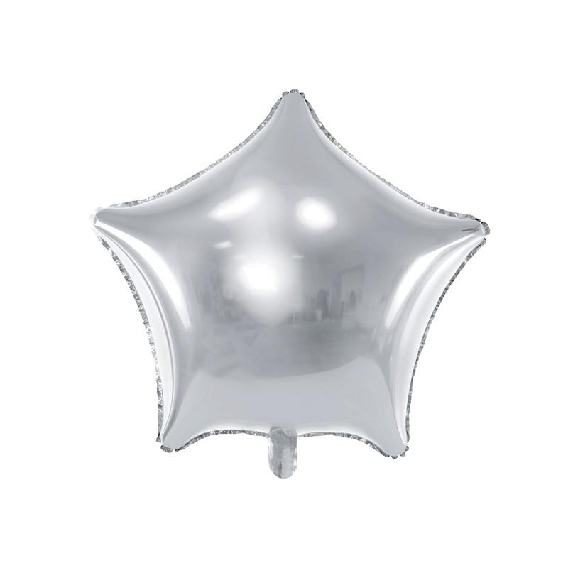 Ballon Aluminium Étoile Argenté Élément Étincelant Pour Votre Décoration