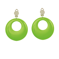 Paire de boucles d'oreilles vert néon