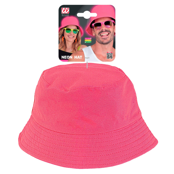 Chapeau Bob rose fluo