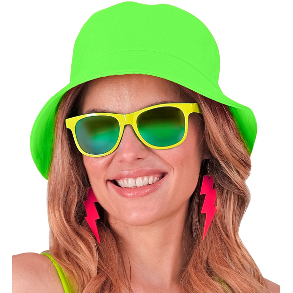 Chapeau Bob vert fluo