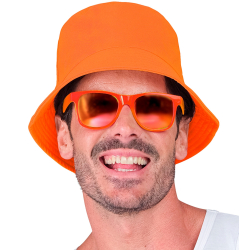 Chapeau Bob orange fluo