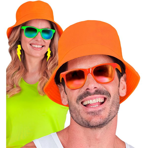 Chapeau Bob orange fluo