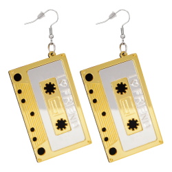 Boucles d'oreilles cassette des années 80