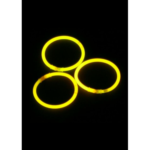 Bracelet fluorescent et lumineux jaune